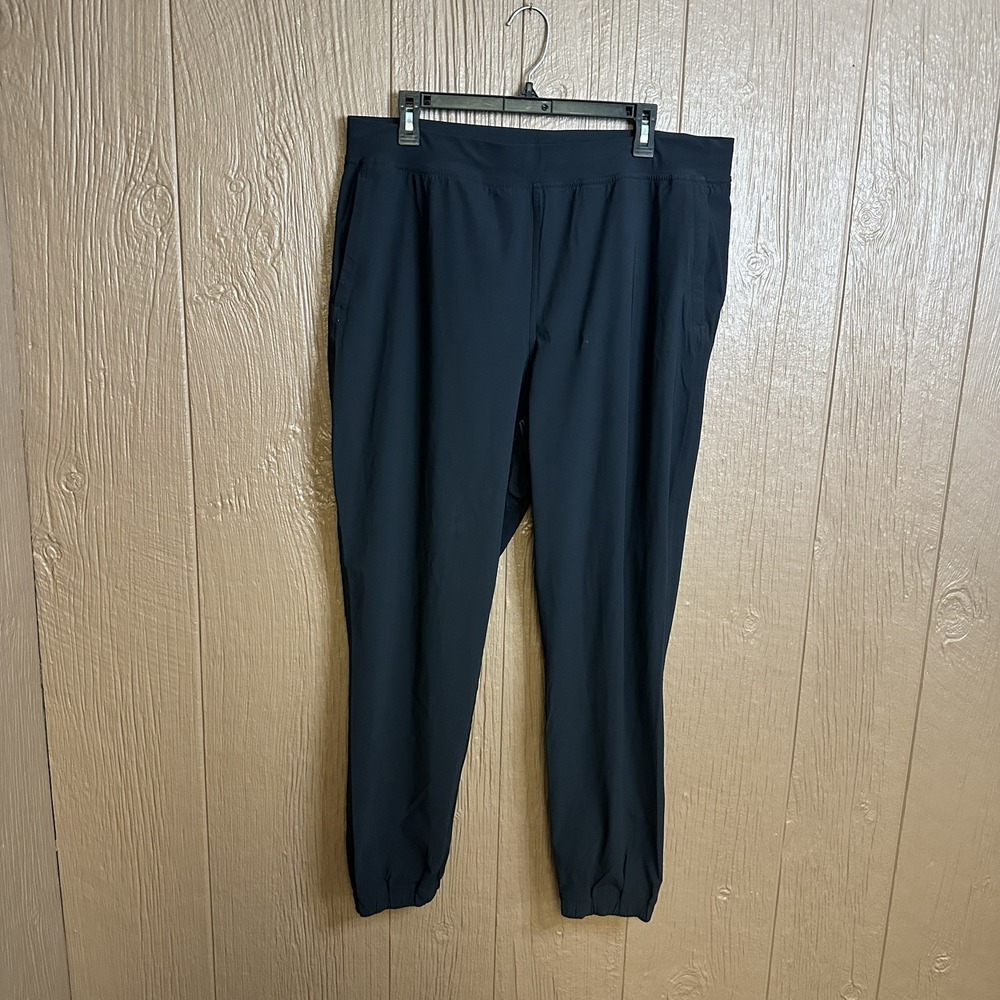 Lululemon Womens Adapted State High Rise Joggers Zipper Black Sz 14 Casual Gym